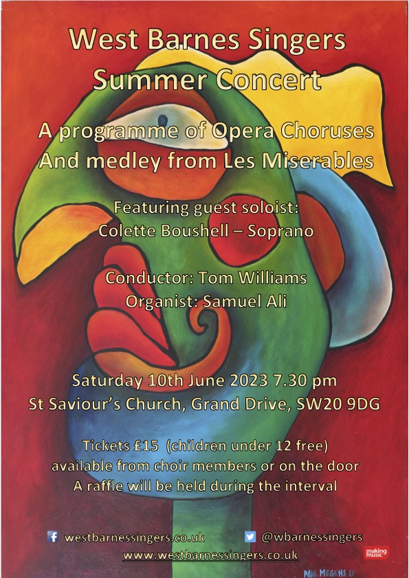 Please join us for our Summer Concert on 10th June. We would love to see you there!