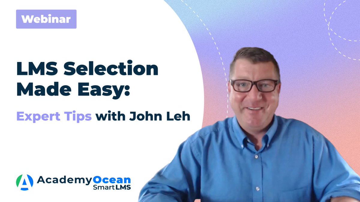 TOMORROW Wed, May 10, 9amET: Want independent advice on choosing the best learning system for your needs? Join Lead Analyst @JohnLeh at this @AcademyOcean webinar:

'#LMS Selection Made Easy: Expert Tips + Best Practices'➡️ linkedin.com/events/lmssele…

#onlinelearning #coursecreators