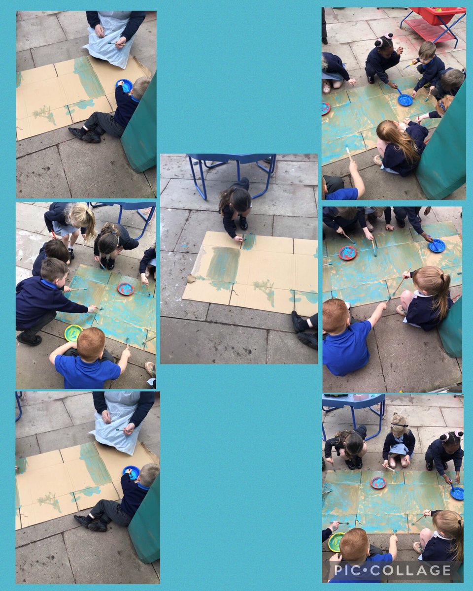 MissSaundersSTM's tweet photo. There were some great fine and gross motor skills on display in Nursery this morning! We are making our very own plane to roleplay in and have been working as a team to paint the body of it today! Great teamwork! #welovewelearnwelivewithchrist #STMfinemotor #STMgrossmotor #STMcwm https://t.co/mh2Sb5jbkj