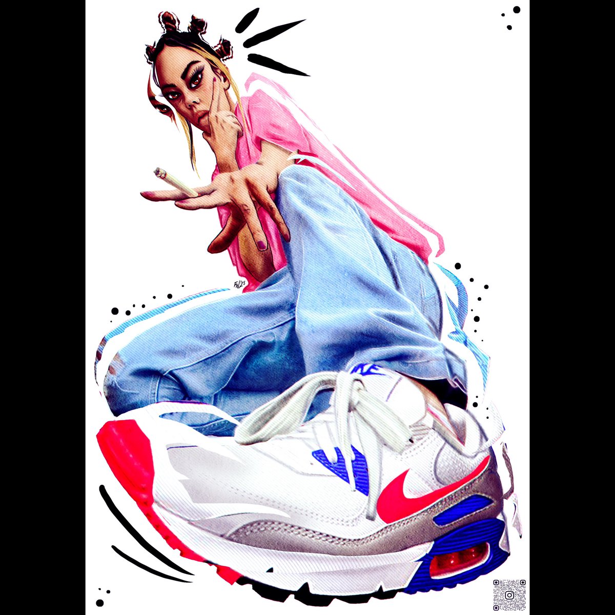👟 ₵₳₦ ł ₭ł₵₭ ł₮ 👟
By @f0rmula_w0n , 2023 ⚡️

Follow @f0rmula_w0n for more art ⚡️

#commissionsopen and available for #artshows please DM me 

#bgirl #rap #hiphop #breakdance #art #digitalart #retweet #rt #characterdesign #streetart #fashion #nike #nikesirmax #airmax