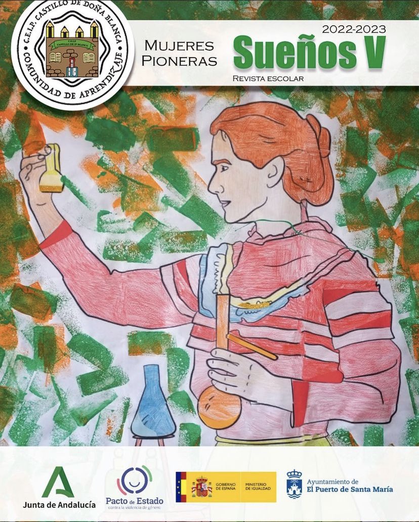 CEIP_ElCastillo's tweet photo. ¡No podemos aguantar más para decir que ya está aquí!. 👏🏻👏🏻👏🏻👏🏻👏🏻👏🏻Bueno, aún en el “horno” pero llegará a tiempo para los días 16 y 17. Nuestra revista escolar “Sueños 5, mujeres pioneras”  estará en #expoinnova2023 en el Centro del Profesorado de Cádiz @cepdecadiz . https://t.co/nnHua2npzD
