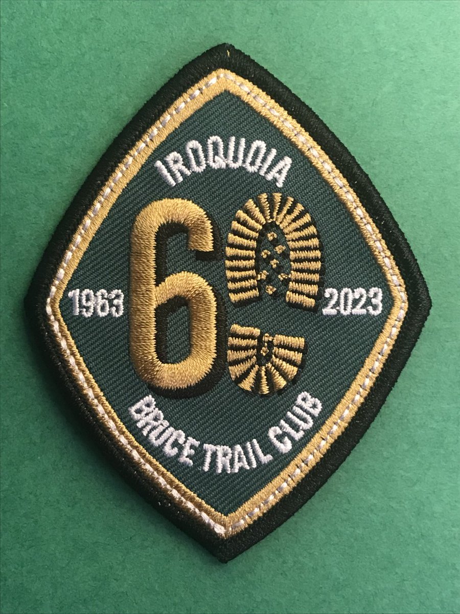 We are thrilled to share our new 60th anniversary badge for the Iroquoia Bruce Trail Club.  For those of you who registered for our AGM, the new commemorative badge will be available onsite for a special event price of $5.  Quantities are limited, please bring cash.