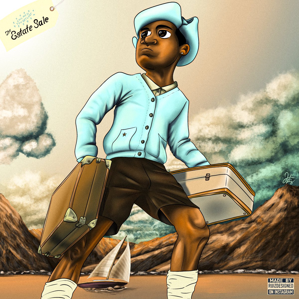 ruizdesigned's tweet photo. Cartoon Cover Art of Tyler The Creators “CALL ME IF YOU GET LOST: The Estate Sale made by me @ruizdesigned on IG https://t.co/GwyO1j7uEq