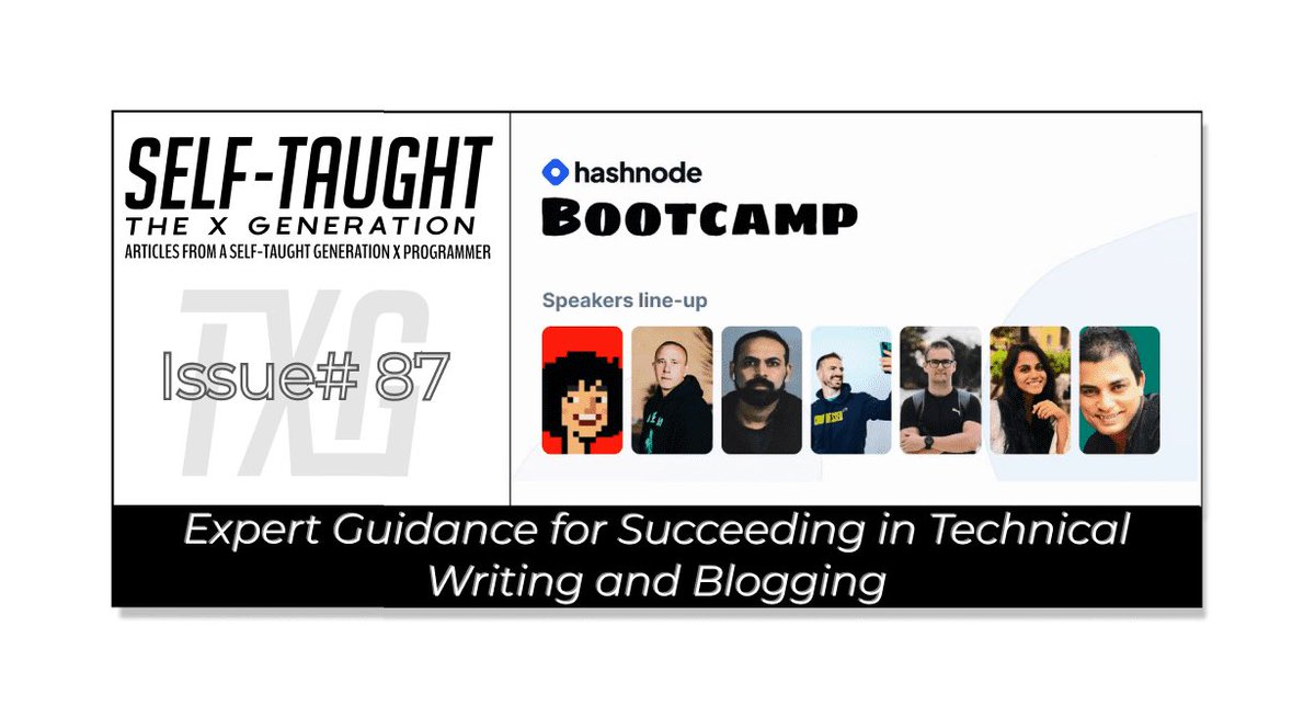 MikeJudeLarocca's tweet image. Discover expert guidance for succeeding in technical writing &amp;amp; blogging! 📝

Learn from Hashnode&apos;s Bootcamp 2023 to develop your unique style, specialize in a niche, and harness AI for inspiration!🎉

#TechnicalWriting #Blogging #HashnodeBootcamp @hashnode #writerscommunity

🔗👇🏻