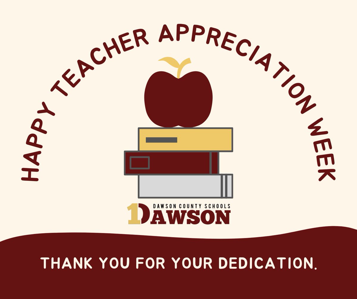 It's #TeacherAppreciationWeek! We love our teachers &amp; are thankful for their dedication to serving our students &amp; school communities. Join us in showing appreciation by sharing posts, images, &amp; messages for the teachers who have worked hard to make this 1Dawson community amazing!