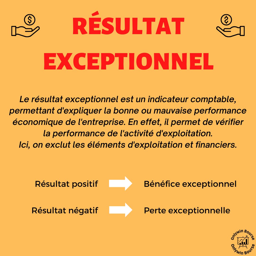 OnlywinBourse's tweet image. Le résultat exceptionnel 🤔 :

⚠️ Attention, le résultat exceptionnel n&apos;est pas compris dans les normes IFRS. Ce terme est présent qu&apos;en comptabilité française.

#compta #finance #economie
