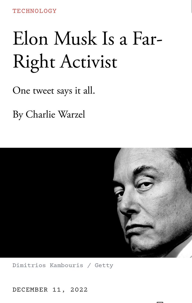 Musk’s latest tweets are more than confirming <a href="/cwarzel/">Charlie Warzel</a>’s take from December.