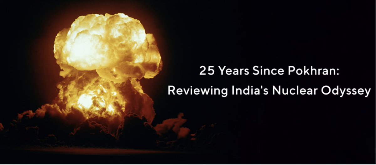 .<a href="/orfonline/">ORF</a>'s new series—25 Years Since #Pokhran: India’s #Nuclear Odyssey—analyses issues relevant to the progress, opportunities, prospects &amp; challenges facing #India’s #nuclearenergy &amp; military programmes, nuclear infrastructure &amp; nuclear diplomacy.

👉 orfonline.org/series/25-year…