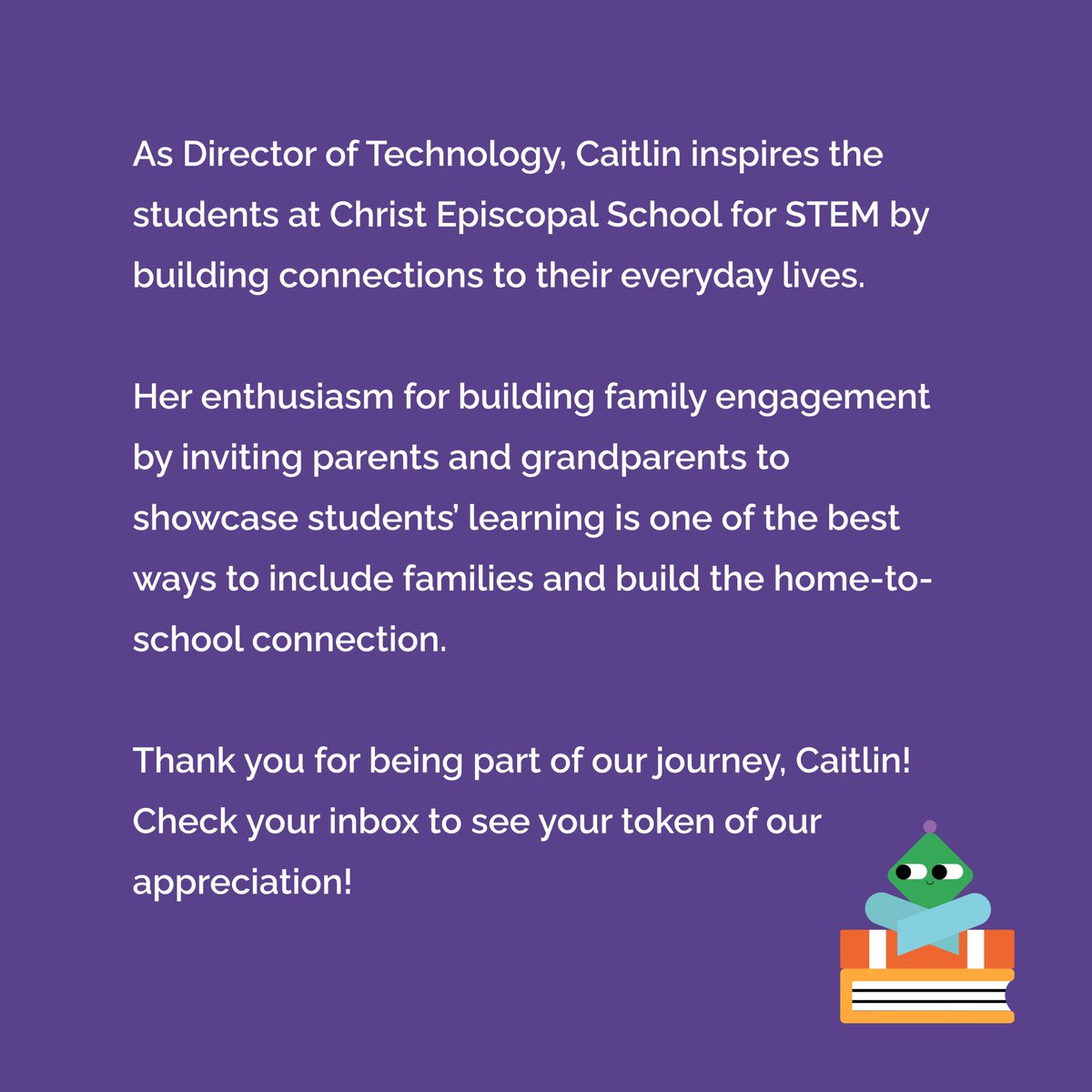 Teacher appreciation week spotlight:
Caitlin Vredenburg

Thank you, Caitlin Vredenburg, from <a href="/CESRockvilleMD/">Christ Episcopal School</a> 

#teacherappreciationweek #thankyouteachers #STEM