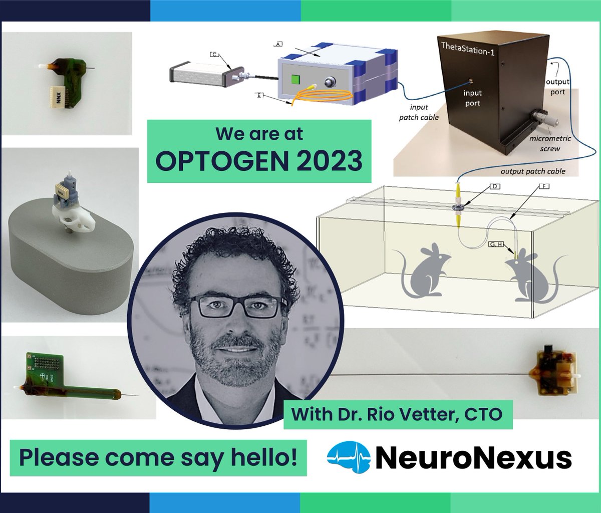 neuronexustech's tweet photo. See you tomorrow for the start of #OPTOGEN 2023 in Lecce, Italy!
Our CTO, Dr. Rio Vetter, will be speaking on Thursday, May 11 at 10:30am local time.
Can't attend? Learn more about @neuronexustech optogenetics solutions here: https://t.co/hKDWhvb8FD https://t.co/DMwOFqoQ7W
