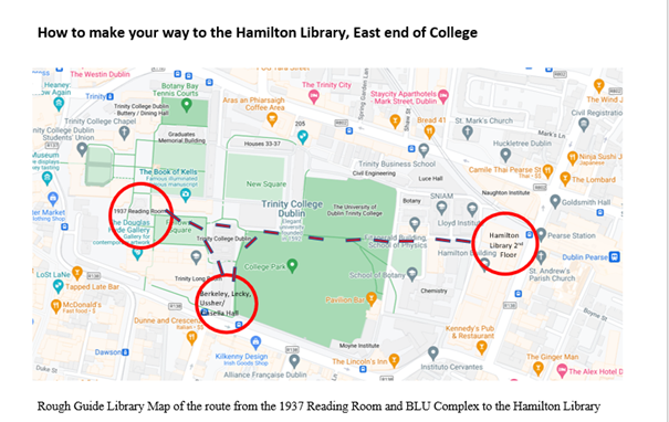 tcdlibrary's tweet photo. The closure of the Ussher/Kinsella Hall means we'll be temporarily moving our 24/7 study space to the Hamilton Library. 
Watch our video with directions on how to get to the Hamilton Building and find the Library on the 2nd floor. https://t.co/apntQOgvYk #TrinityCampus #Ussher https://t.co/n8QGdUjkIB