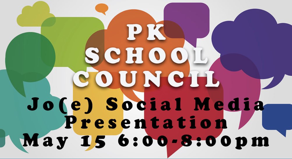 PaulKaneHS's tweet photo. PK Parent Council welcomes Jo(e) Social Media on May 15. Please
Pre-register at this link: https://t.co/OqwWqtsDh1 
Read more here: https://t.co/X3JLQfrQsT https://t.co/n4dtWAQmcj
