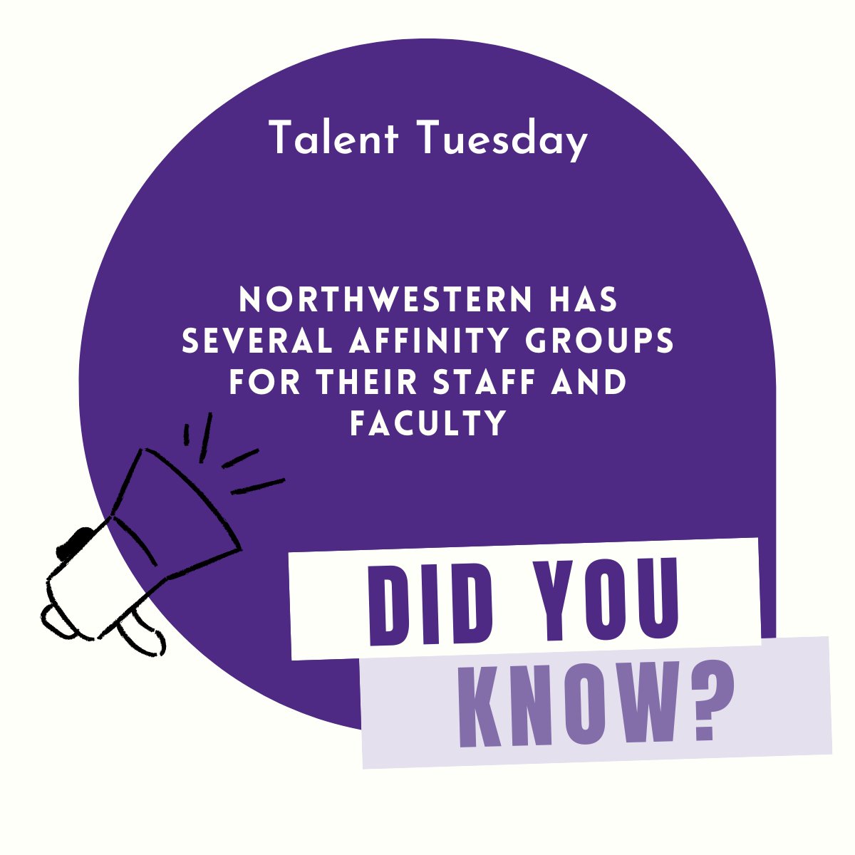 #talenttuesday Northwestern offers several Affinity Groups which aim to enhance personal and professional development. Take a look at our current groups and consider joining! lnkd.in/g24qfe2Y