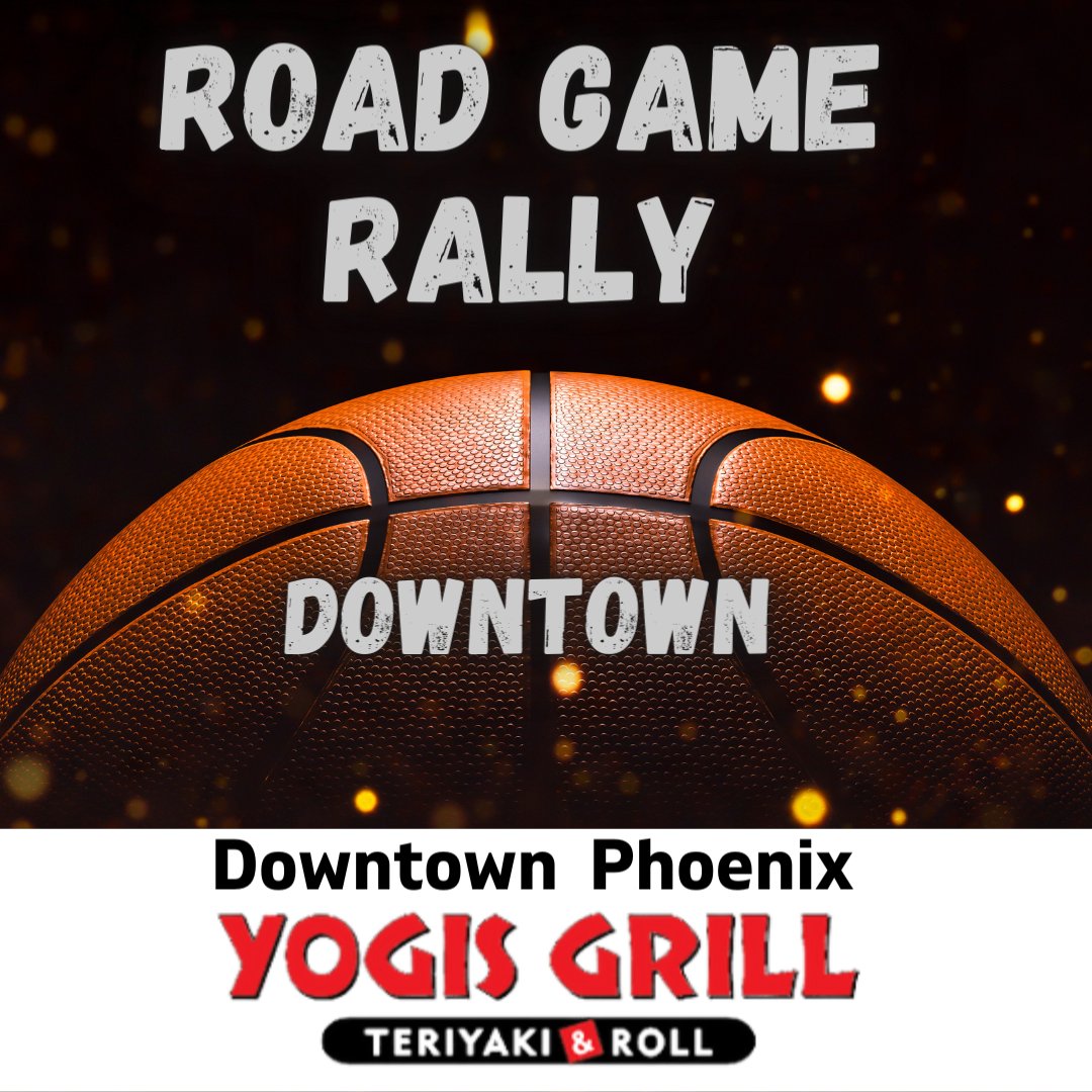 Hey Phoenix basketball fans! Are you ready for the Suns vs. Nuggets game 5 tonight? Before heading to the road game rally, make sure to stop by Yogi's Grill in downtown Phoenix! We've got delicious food, refreshing drinks!
