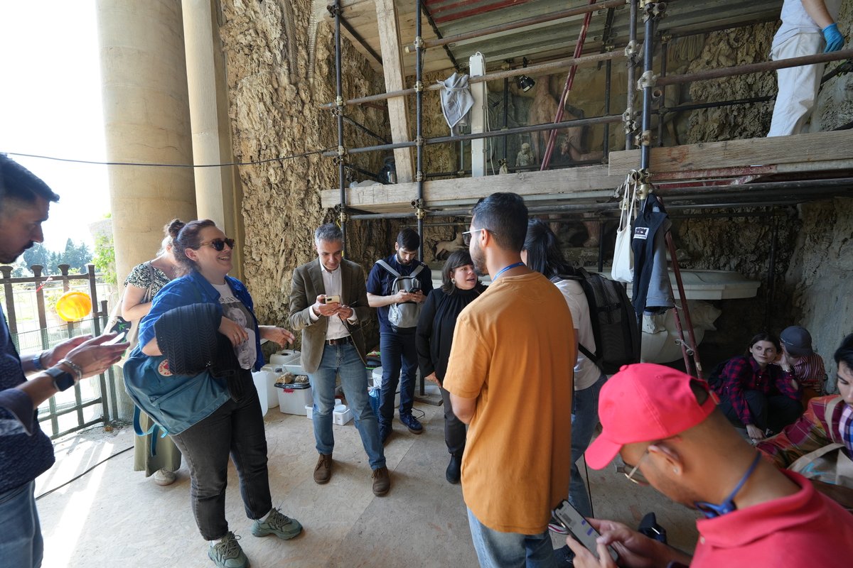 In the afternoon #CBH23 participants went to Villa Medicea di Castello to visit its gardens and the site of the Animal's Grotto. The director and his team presented the project, the adaptive reuse of the spaces + the additions made to rehabilitate the buildings.