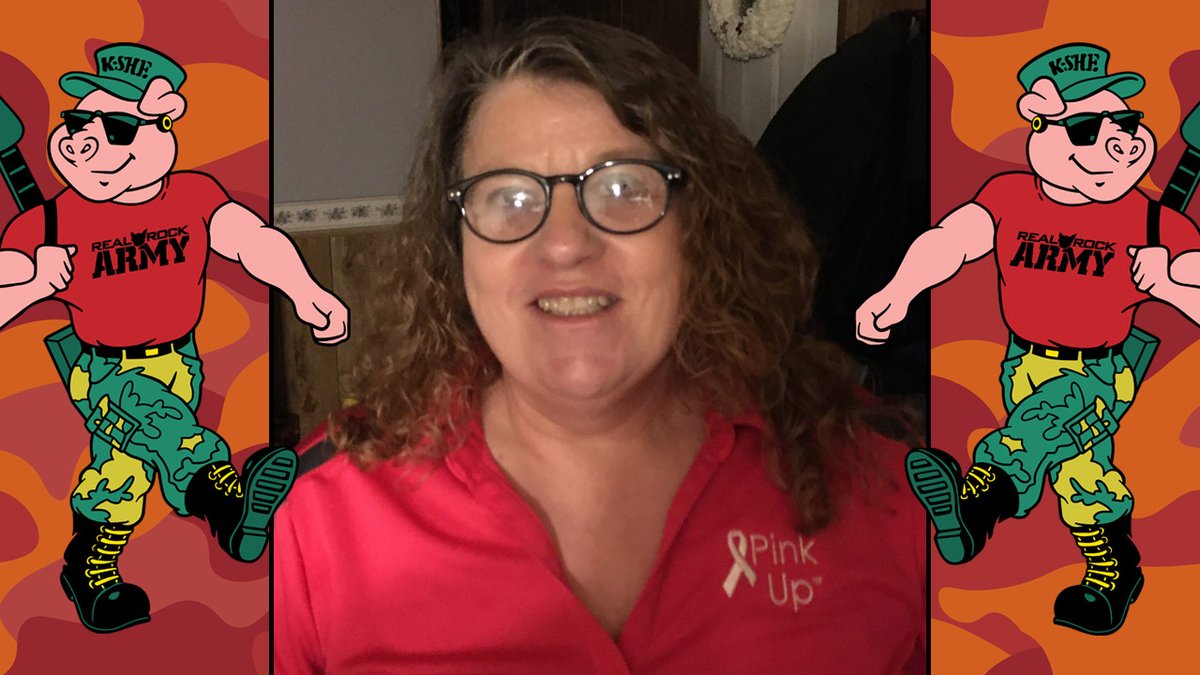 KSHE95's tweet photo. Darla Allen of Silva, MO joined the Real Rock Army today!!! Have you enlisted yet??? --> https://t.co/Zp3iyRr3O5 #kshe95 #RealRockArmy #stl #stlouis https://t.co/3Wkz8cOwJl