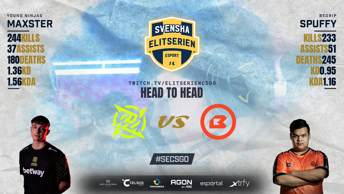 En plats i LAN-finalerna på spel. Vem tror du tar hem dagens head to head mellan @maxstercs och @spuffycs? 🥊 Young @NIPCS vs @BegripGaming klockan 19:00 ikväll!