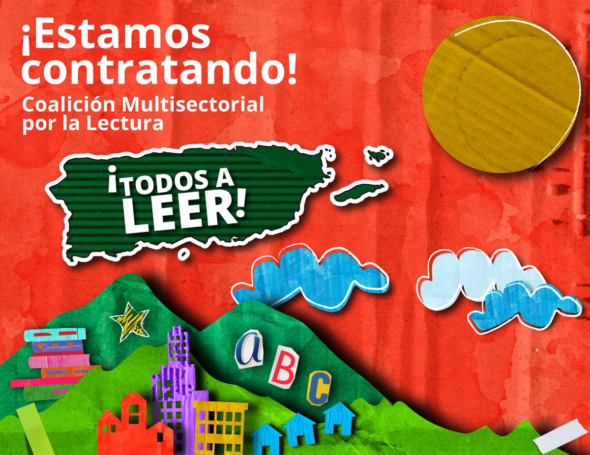 TodosLeerPR's tweet photo. ¿Quieres trabajar para que los niños de Puerto Rico lean y escriban a su nivel de grado? Buscamos a una persona experta en evaluación y datos para gerenciar los trabajos y las iniciativas de nuestro Comité de Evaluación Externa y Datos. Detalles aquí: https://t.co/Z1dR3soIXX https://t.co/5wbsWXTNve