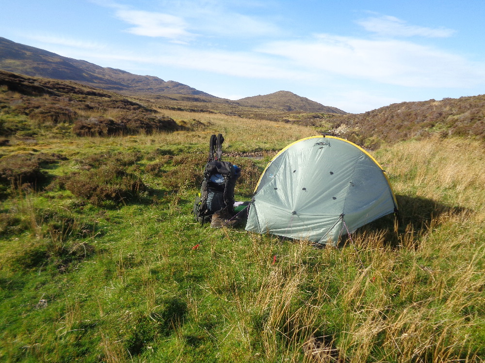 KnipeMike's tweet image. Almost ready for the 2023 TGO challenge - 18th crossing, should I manage to cross... - pack packed (heavy) pics from last year featuring JJ's tent - mine broke at Dornie in a bit of a wind...  3 days of wet then it was OK...