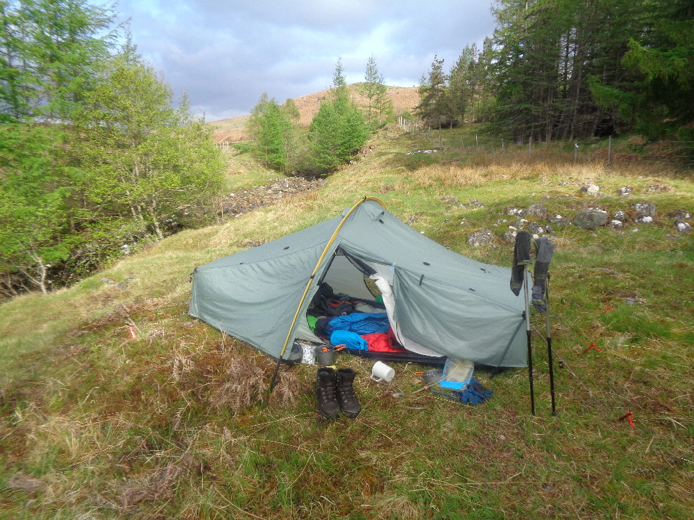 KnipeMike's tweet image. Almost ready for the 2023 TGO challenge - 18th crossing, should I manage to cross... - pack packed (heavy) pics from last year featuring JJ's tent - mine broke at Dornie in a bit of a wind...  3 days of wet then it was OK...