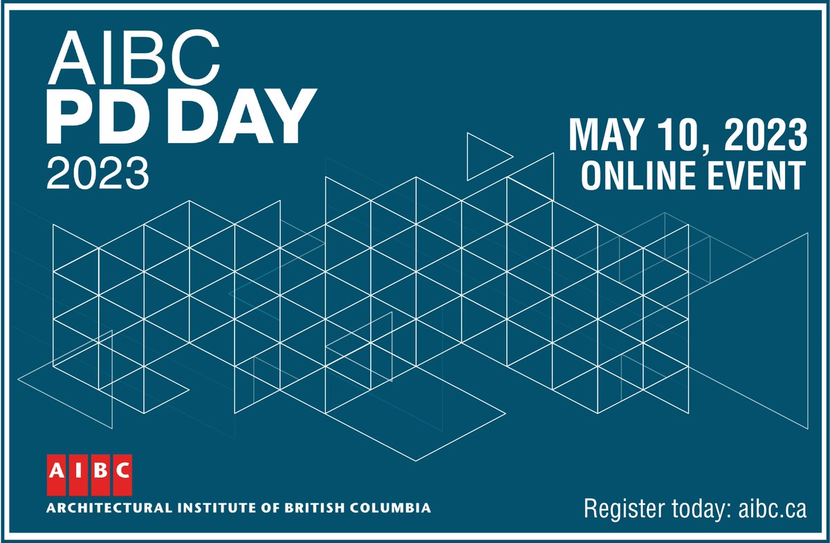 Don’t miss out – tomorrow is AIBC PD Day 2023!
There’s still time to register for this online professional development event, which features 10 sessions and a plenary presentation. Learn about essential topics relevant to modern architectural practice: bit.ly/3mSBl4K