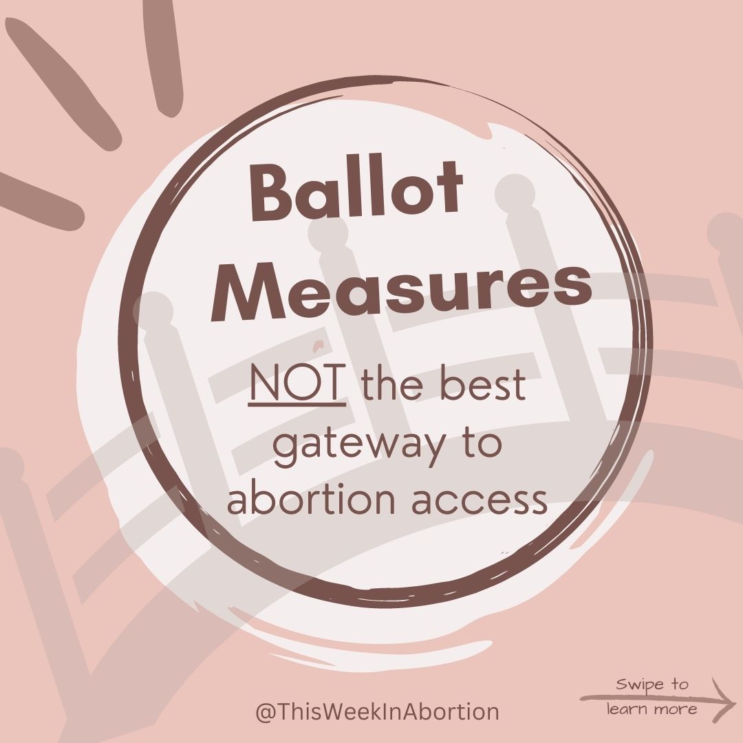 WeekInAbortion's tweet photo. Advocates just announced a ballot initiative to secure #abortionaccess in #Florida. But, do you know what that means?

While ballot measures can be helpful they aren't the golden ticket to national access you might think they are.

https://t.co/pyWjKnqsvn https://t.co/d2RNqyylma