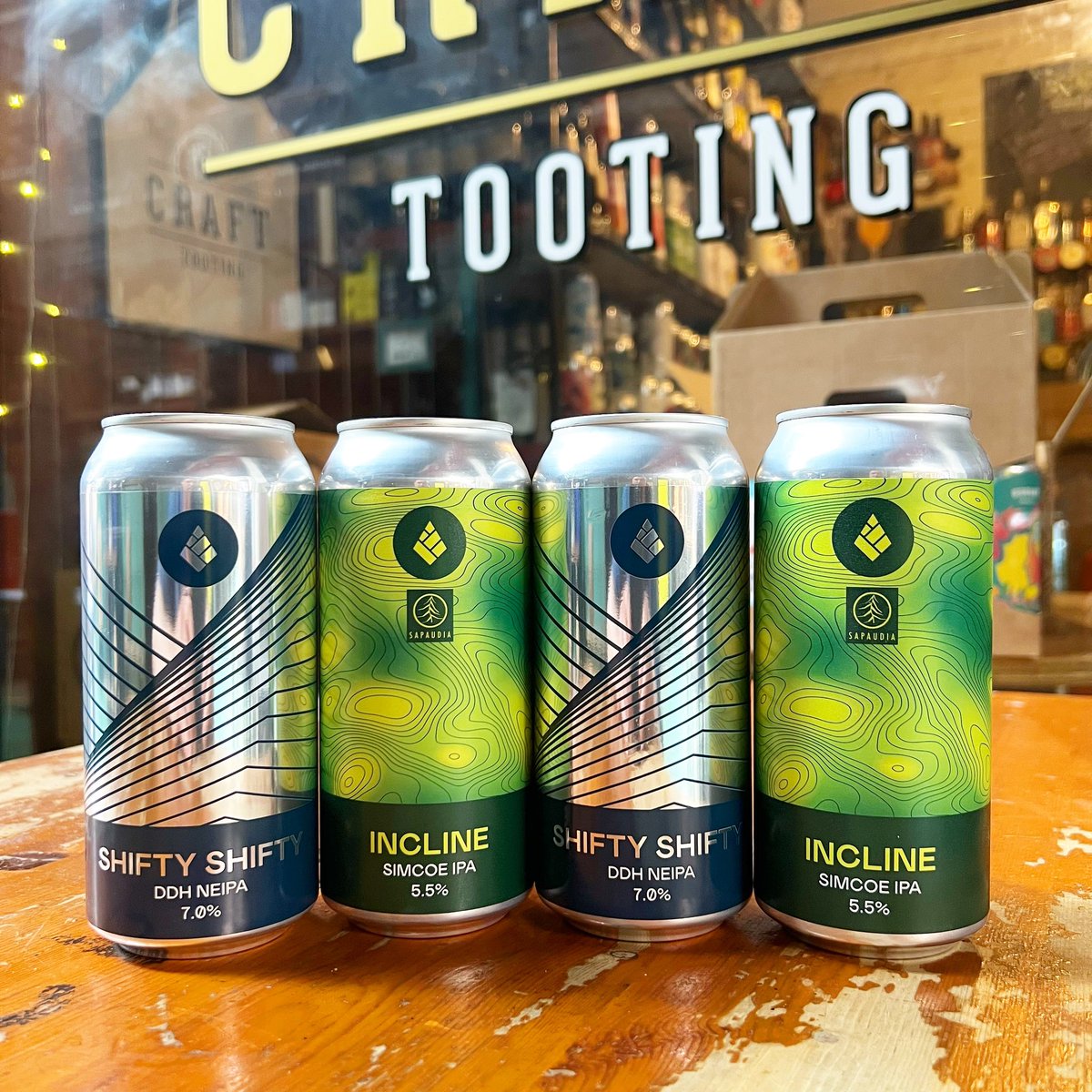 CraftTooting's tweet image. NEW local beer from #DropProject and we have their once a year release, ‘Shifty Shifty’ double ‘Shifty’ Imperial DDH Pale (their fastest selling beer) w/ Citra, Azacca and Mosaic 🤤🍺 PLUS ‘Incline’ Hazy Simcoe #IPA x #Sapaudia Collab 👌 Come say hi 👋 #Craft #Tooting #Craftbeer