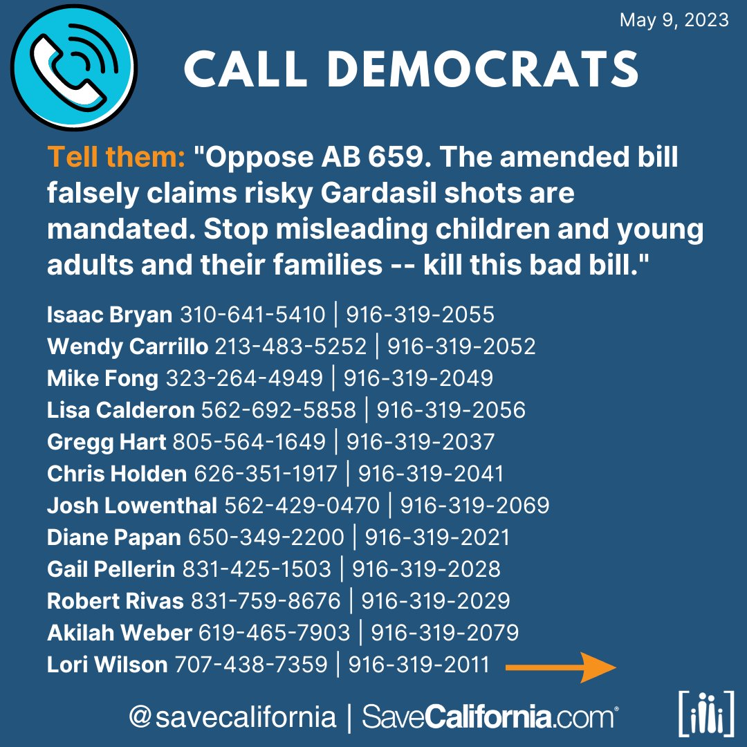 NEW ALERT: AB 659 might be in trouble -- please call anonymously 7pm to 8am!
#godgivenrights #corruptDemocrats #mychildmychoice  #commiefornia #savecalifornia