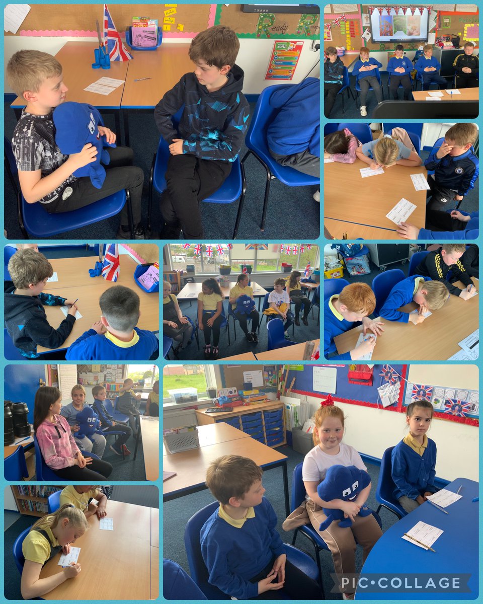 We enjoyed our first @JigsawPSHE session today! We met Jigsaw Jaz, played meet and greet bingo and decided on rules for our class charter! #HealthyHarri @rhosyfedwen