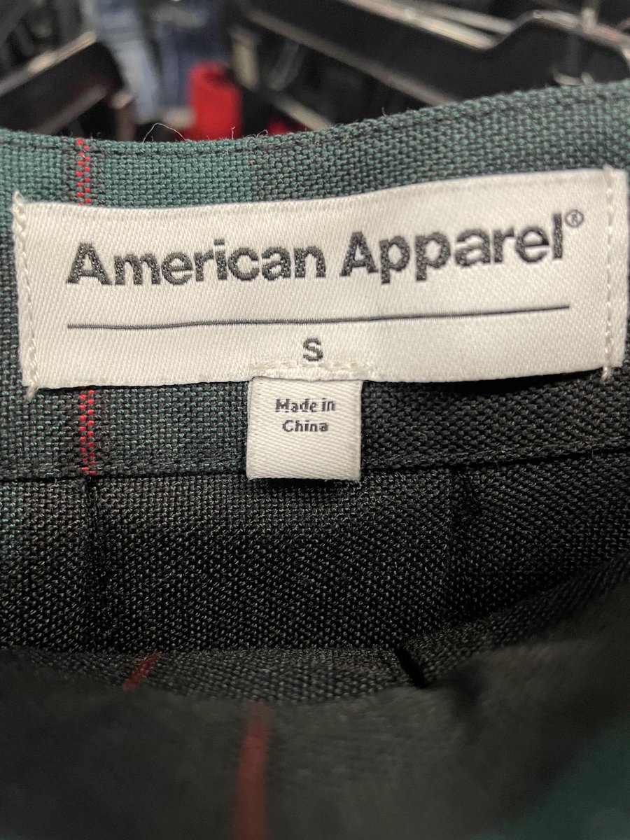 Oh, How The Mighty Have Fallen! #americanapparel Made In China!