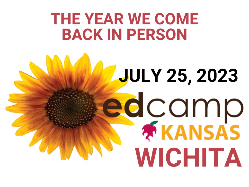 #EdcampKS is BACK and in person this July! #ksedchat friends and Kansas Educators, save the date and plan to join us in Wichita for an epic EdcampKS event! edcampks.weebly.com. Tickets coming soon, but for now save the date!