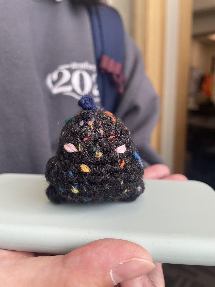 HazelChee's tweet image. My yet to be named little monster, made by the talent-ball that is @krjstenc @kanieljacobcross #SHgrad2023 @stratford_hall still smiling having completed the #IBMath exam @iborganization