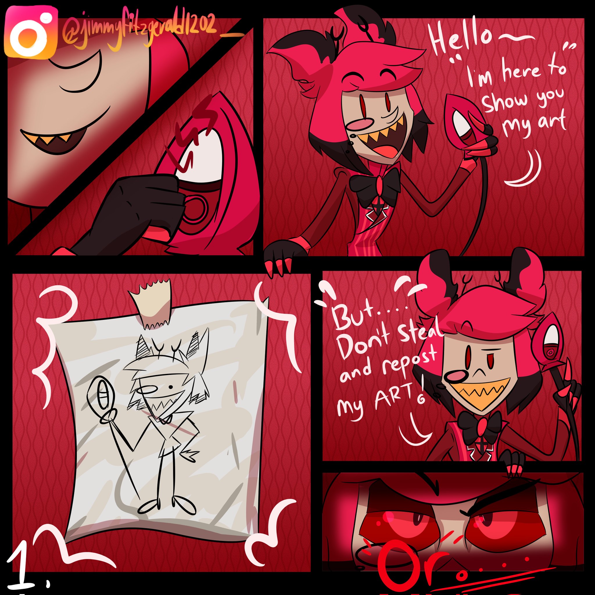 JimmyFitz1202💕(COMMISSION 25) on X: Hazbin hotel short comic - Alastors  art (Sorry for rip english :) ) . . HazbinHotelAlastor alastor  HazbinHotelFanart hazbinhotel hb helluvaboss hh hhalastor comic  shortcomic angeldust t.co ...