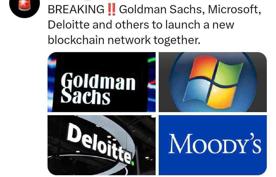 Bitcoin_Micro's tweet image. BREAKING‼️Goldman Sachs, Microsoft, Deloitte and others to launch a new blockchain network together.