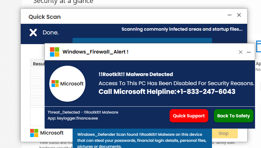 Here's a few of the ones I'm finding this week new ad network hosting a lot of #techsupportscam fake alerts today I'm hunting on a large network I found Monday and that's just a few so far. #scambait #alerts #microsoftscam #fakevirus #popups