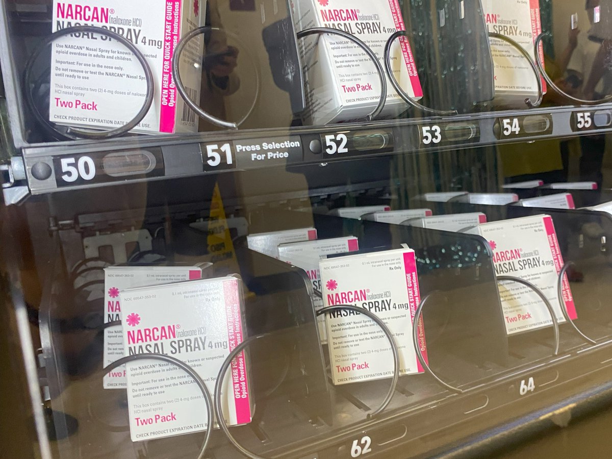 Keith Menconi (@keithmenconi) on Twitter photo A vending machine dispensing free Narcan doses just opened up on the Santa Clara University campus, as schools throughout the state look for ways to push back against rising overdose deaths.
Hear the full story this afternoon on <a href="/KCBSRadio/">KCBS 106.9 FM/740 AM</a> A vending machine dispensing free Narcan doses just opened up on the Santa Clara University campus, as schools throughout the state look for ways to push back against rising overdose deaths.
Hear the full story this afternoon on <a href="/KCBSRadio/">KCBS 106.9 FM/740 AM</a>