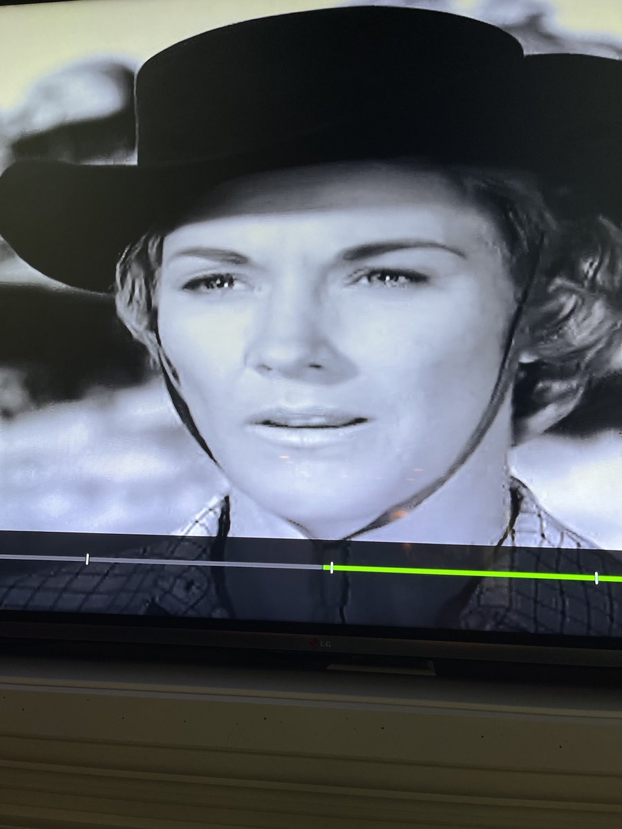 RoccosBubba's tweet photo. Jess Walton: know you’ll appreciate this pic from: 9/9/1957; Jeanne’s birthday is the day before mine! have admired her all the way to the end of her life! Loveshe signed her book to me! Here she isportraying Belle Starr on Tales of Wells Fargo!  Heard the voice&amp;Knew ‘twas MrsC! https://t.co/AUfg15xVLa