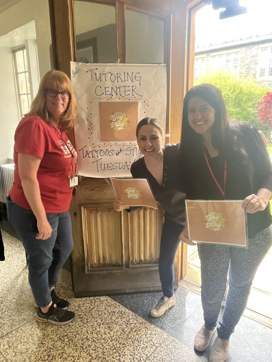 StabileJd's tweet photo. Feeling’ Yay In May brought out temporary tattoos! Thanks to the Tutoring Center, even the adults were getting tattooed!! What a joy to see both Ts and Ss reliving childhood fun! #MentalHealthAwareness #schoolculture @RyeCitySchools @SuzanneShortRye https://t.co/wXmtyGWQzM