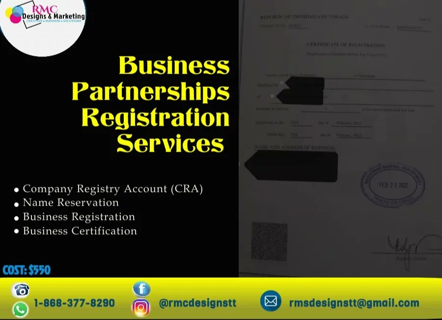 DesignsRmc's tweet image. Turn your Side Hustle into a Legitimate Business!

Let us help you register your business hassle free.
Sole Trader and Partnership registration packages available.

DM, Call or WhatsApp us at (868) 377-8290  to get started! 

#businessregistration #soletrader #partnership