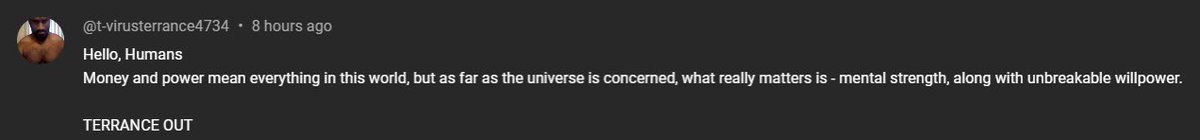 GrayStillPlays's tweet image. Some truly inspiring advice from my YouTube comments. Thanks T-Virus