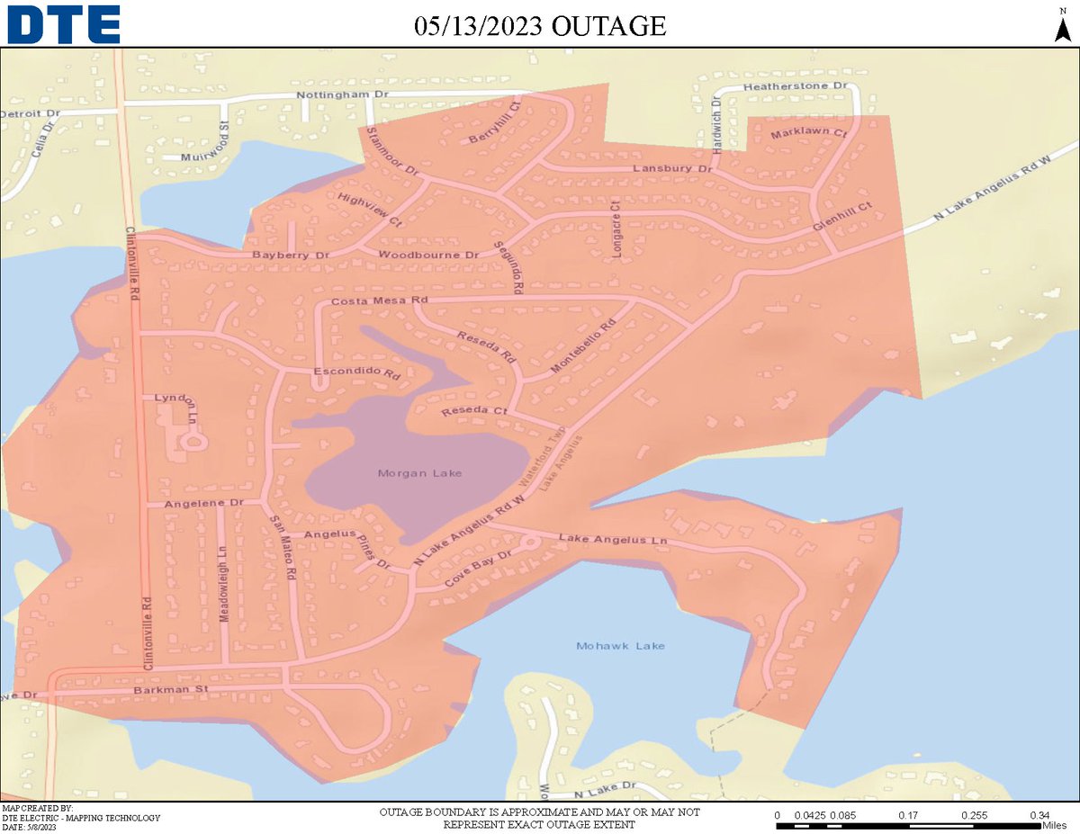 DTE Notice: Planned Outage Waterford Twp.
On Saturday, May 13, from 10 am to 11:30 am, there will be a 1.5 hour outage in Waterford so that DTE can safely work on electrical system equipment in the area of Clintonville Rd. &amp; Costa Mesa.
waterfordmi.gov/CivicAlerts.as…