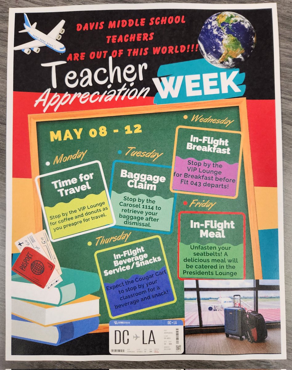 Davis Teachers are Traveling This Week for Teacher Appreciation!!!
❤️🤍🖤 <a href="/SAISD/">San Antonio ISD</a> <a href="/DrJaimeAquino/">Jaime Aquino</a>