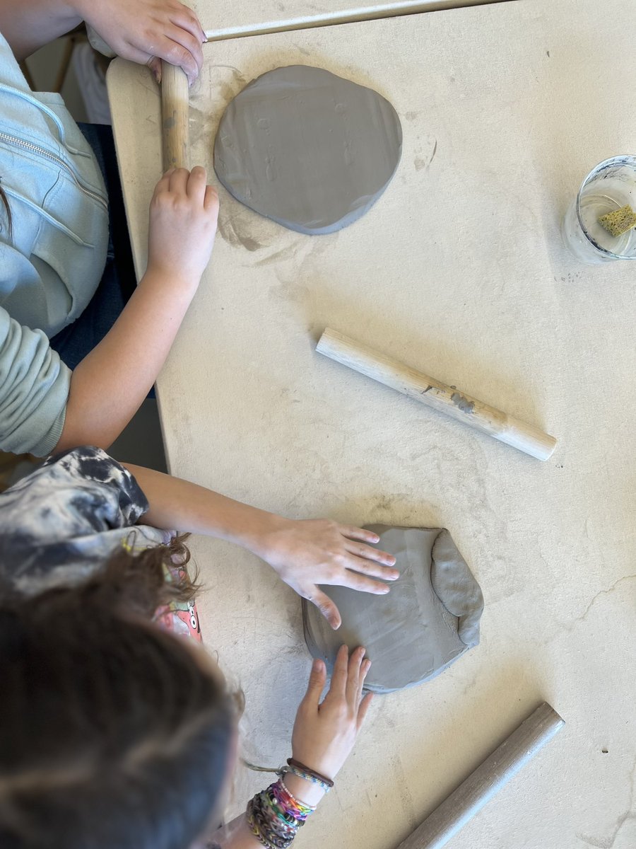 MsRehine's tweet photo. The Grade 4/5s channeling their creativity during our clay mask making workshop at the @LivingArtsCtr https://t.co/QN7vtBprut