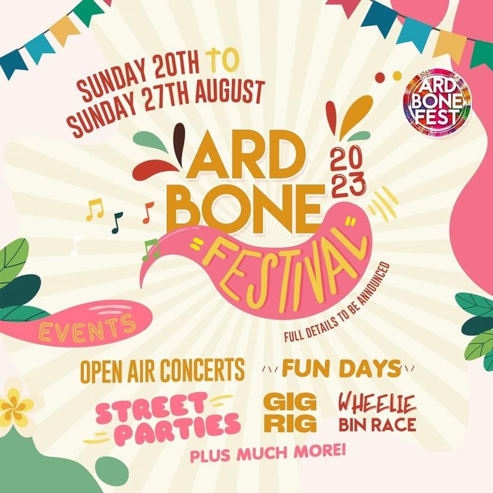 💥Announcement💥

We're delighted to present the biggest community festival seen in North Belfast for a number of years.

Full event details to be announced:

Any community groups or clubs wishing to add to this years festival, please don't hesitate to contact us.

#ArdBoneFest23