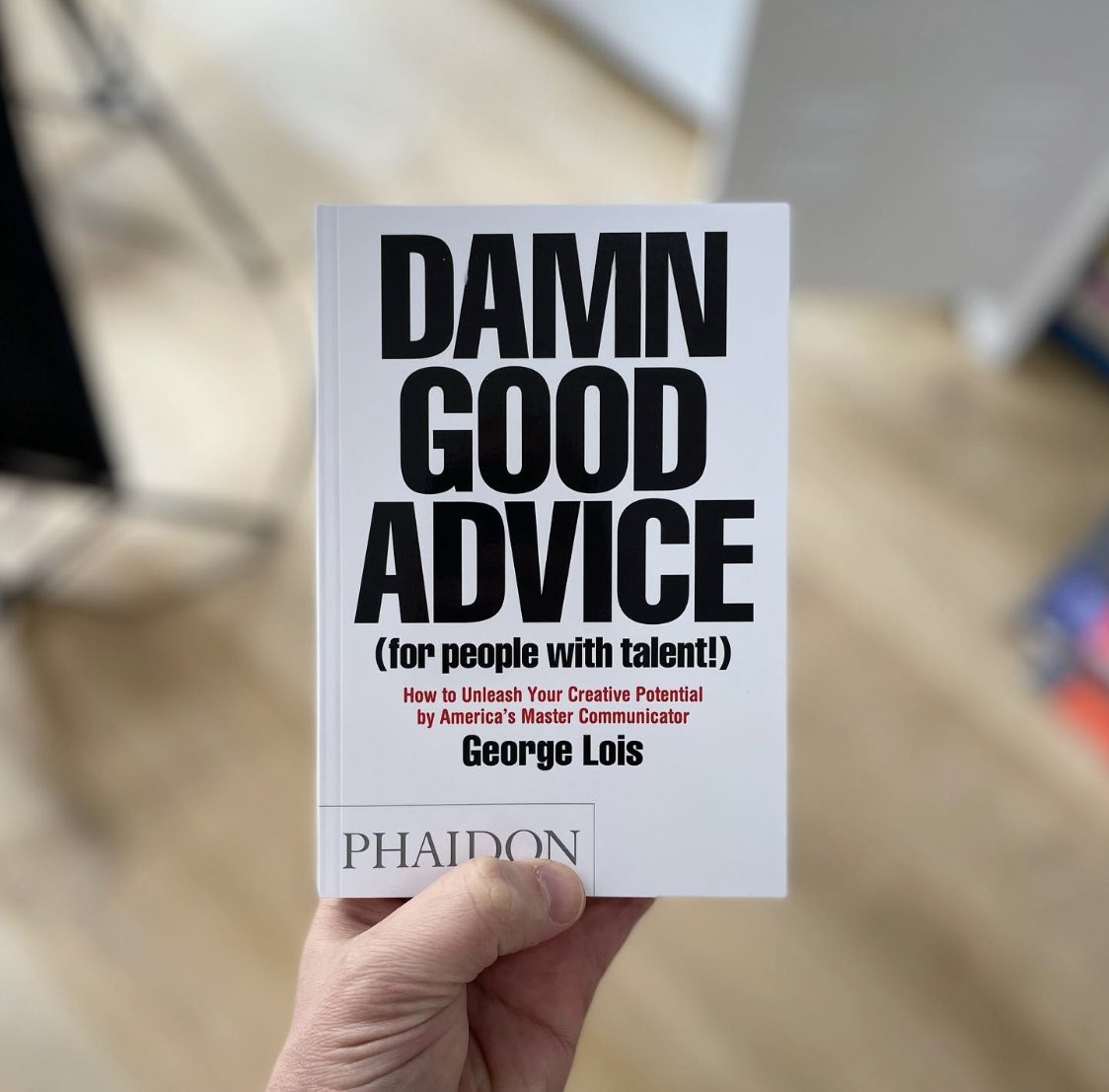 Counterprint's tweet image. ‘Damn Good Advice (for people with talent!)’ is an indispensable insight into the mind of one of America’s most legendary creative thinkers, George Lois. Packed with lessons, practical advice, facts, anecdotes and inspiration. counter-print.co.uk/products/damn-…