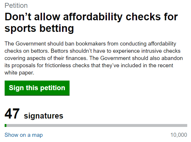 Bookmakers should not be allowed to demand your bank statements when withdrawing winnings. 

They routinely abuse "affordability checks" to enhance their profits, re-target wealthy losers and ban winners.

Sign and share now: petition.parliament.uk/petitions/6375…