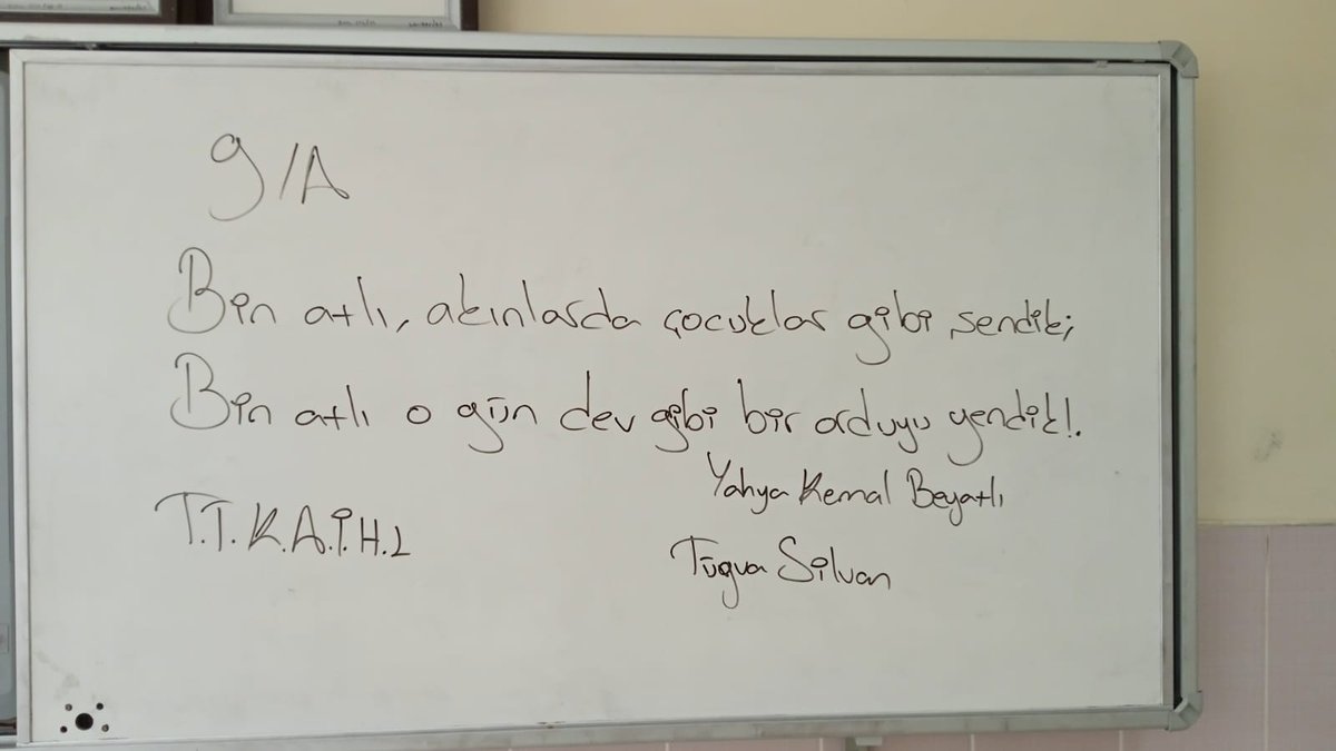 Ecdadımıza ve onların izinden gidenlere selam olsun.✋

Okul okul, sınıf sınıf #YazTahtaya ✍️yazıldı.☝️☝️