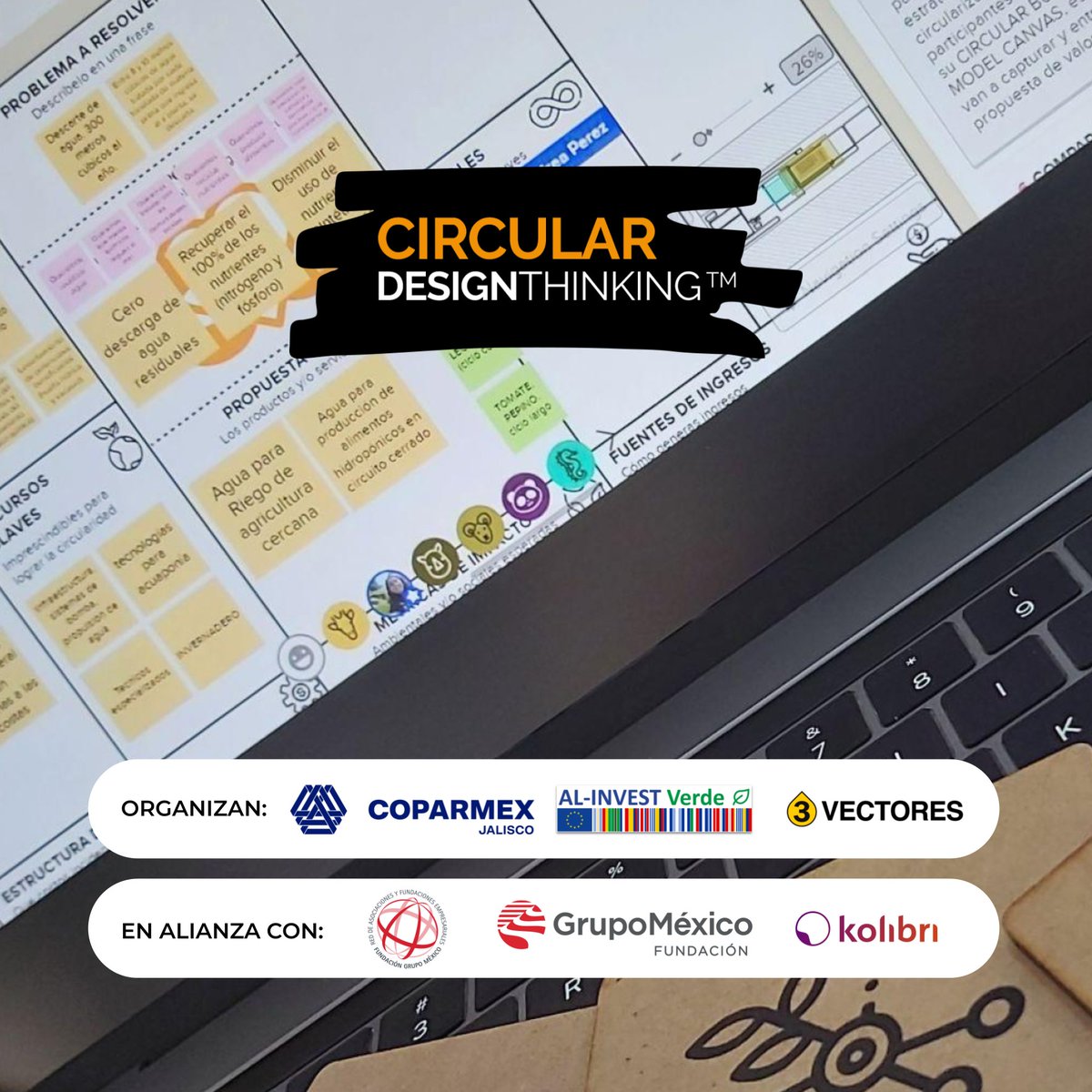 🇲🇽¡¡¡No te pierdas esta oportunidad!!!
Taller online sobre Diseño de Modelos de Negocio Circulares, donde aprenderás conceptos claves de la #economiacircular con la metodología Circular Design Thinking™.
🗓 1 de Junio
🕒 9 a 11:30 horas
🔍 Info: bit.ly/CDT-coparmex