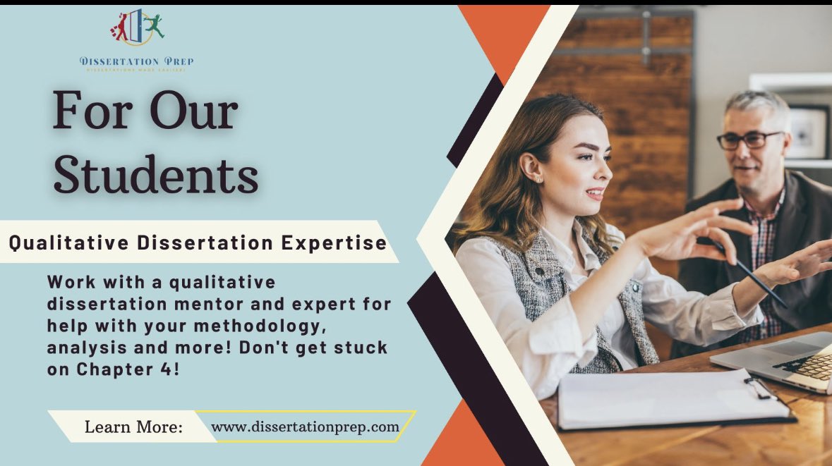 DaniBabb's tweet image. Are you a doctoral candidate working on a qualitative dissertation? Connect with a dedicated mentor to help.

lnkd.in/gm2wV_ZJ

#QualitativeResearch #DissertationMentoring #DoctoralCandidates #AcademicSuccess #ResearchSupport #DissertationPrep