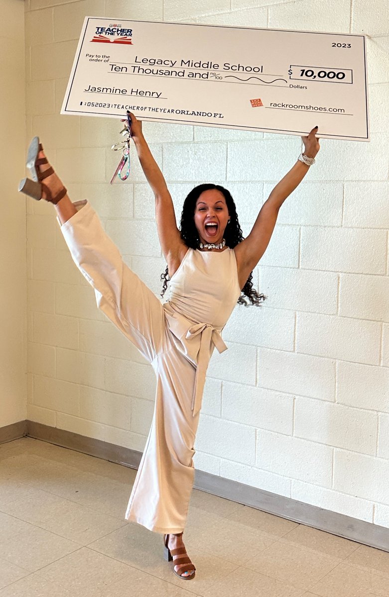 Scott Evans (@scottevans_ocps) on Twitter photo Congrats to OCPS <a href="/LegacyMS_OCPS/">Legacy Middle School</a> Dance Teacher Jasmine Henry for being selected as a $10,000 grant recipient by Rack Room Shoes. Ms. Henry was eligible for this grant after being selected as her school's Teacher of the Year. Impressive! Congrats to OCPS <a href="/LegacyMS_OCPS/">Legacy Middle School</a> Dance Teacher Jasmine Henry for being selected as a $10,000 grant recipient by Rack Room Shoes. Ms. Henry was eligible for this grant after being selected as her school's Teacher of the Year. Impressive!